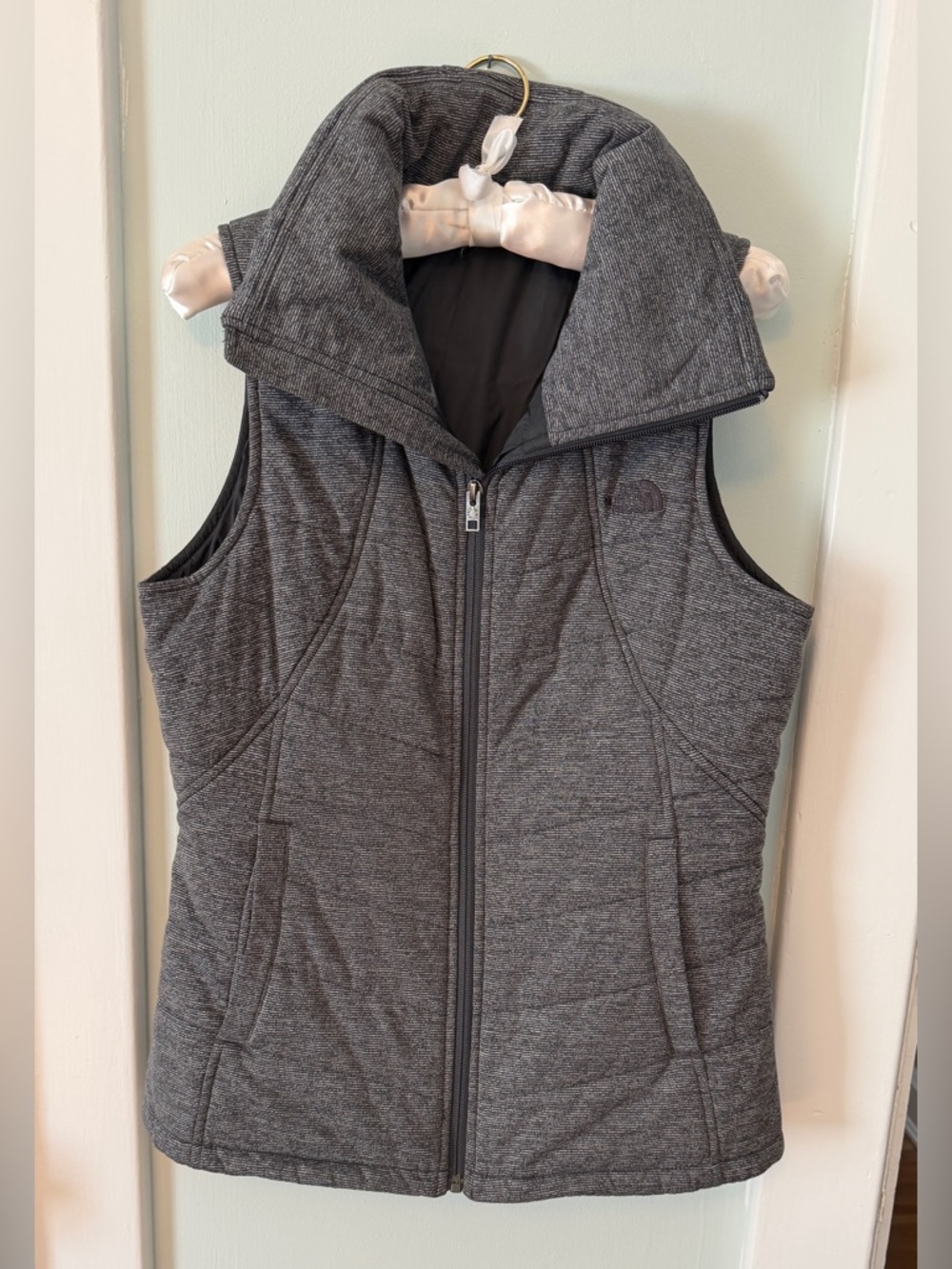 The North Face Women's Dark Heather Gray Quilted Vest